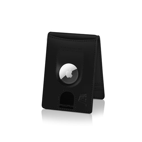 Kings Loot Trackable Airtag Wallet for Men | RFID Blocking Leather Design with Airtag Holder, Money Clip & Pull Tab | Minimalist Air Tag Wallets4