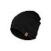 menique Damen Slouchy Beanie Warme Skimütze 100% Merinowolle, Schwarz, Einheitsgröße Slouch Beanie günstig Kaufen-menique Damen Slouchy Beanie Warme Skimütze 100% Merinowolle, Schwarz, Einheitsgröße