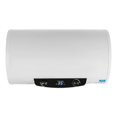 Elektrischer Warmwasserspeicher mit Handbrause, 50L 220V Warmwasserbereiter Boiler Warmwasserboiler Elektrospeicher Vertikal und Wandbefestigung mit LED Auslaufschutz, Anti-Trockenbrand-Schutz