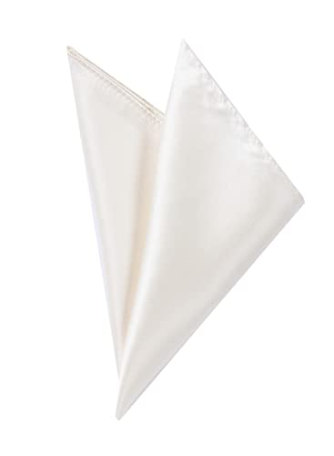 Image of CoCoUSM Mens 100% Pure Silk Pocket Square Solid Color Handkerchiefs Size 30cm