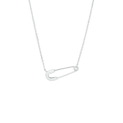 Image of BDBDFYF Pendant necklace Safety Pin Elegant Versatile For Women-silver
