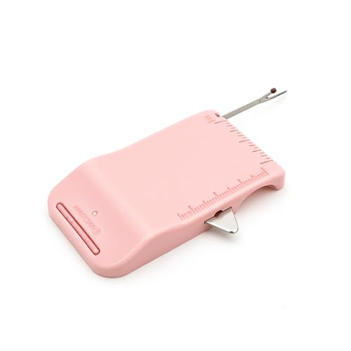 ZORIQQ Magnetic Sewing Machine Sleeve Tool – 4-in-1 Edge Guide with Built-in Seam Ripper & Ruler Scale for Cuffs Plackets Topstitching, ABS Seam Guide for Beginners (Pink)