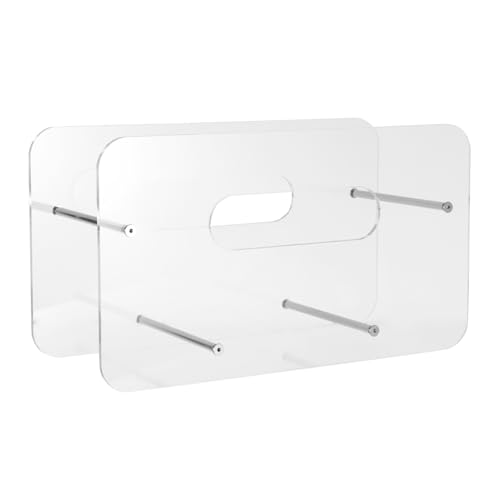 NOLITOY Distributore Piatti di Carta Acrilico Trasparente 7-12 Pollici, Supporto Portapiatti Quadrati e Rotondi Salvaspazio per Cucina, Organizer Compatto per Tavolo e Dispensa, Facile