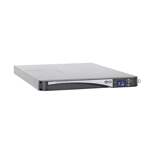 Tripp Lite SMC1500RT1U 1500VA 1U UPS Rack Mount Battery Backup, Pure Sine Wave, 1100W, 5 Outlets, LCD, AVR, Network Card Option, Uninterruptible Power Supply, 3-Year Warranty & $250,000 Insurance