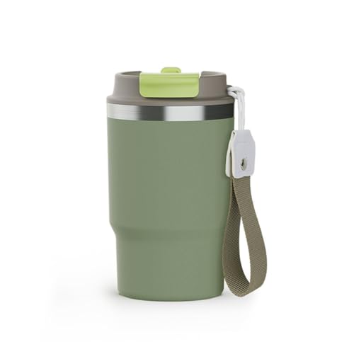 Image of Wosta Classic Tumbler 3.0-16oz /480Ml, Travel Mug with 2-in-1 Straw Lid, Vacuum Insulated Stainless Steel Insulated Mug, Double Walled, Thermos Travel Mug for Hot and Cold Coffee. (Green)