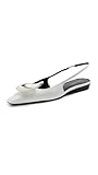 Tory Burch Women's Patos Slingback Flats, Cloud/Silver, 7.5 Medium US