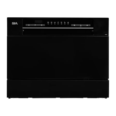 SIA TTD6K Compact Mini Dishwasher with 6 Programmes Cover