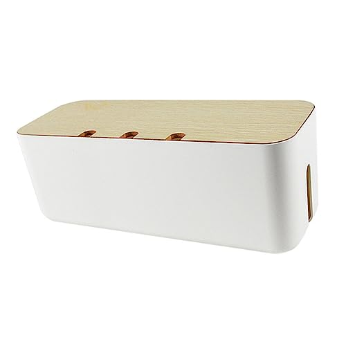 Boîte de rangement câbles blanche pour multiprise XL
