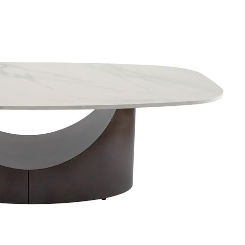 Image of Wakefit Center Table | 1 Yr Warranty | Coffee Table for Living Room Wooden, Tea Table for Living Room Wooden, Sofa Table, Free Installation from Brand, Modern Multi-Functional & Wobble-Free(Colmbian)