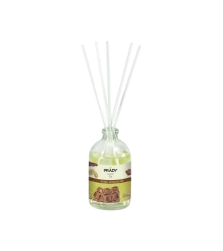 Prady – Mikado Home Dubai Chocolat – 100 ml – Diffuseur à Bâtonnets – Parfum Gourmand au Chocolat – Élégance et Longue Durée pour la Maison