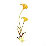 Elegante specchio 3D a forma di fiore adesivo da parete rimovibile in acrilico per abbellire la casa (oro)
