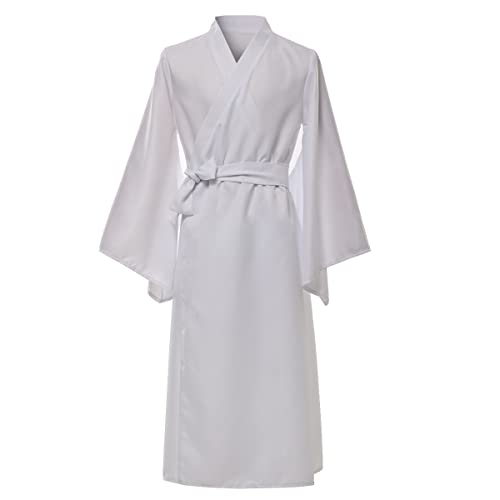 Bata tradicional japonesa Yukata kimono para hombre, bata de casa, blanco, XXL Cover
