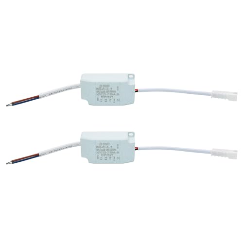 1-3W LED Driver, Constant Current 300mA AC 85-265V Output 6-12V SM Male Connector External Power Supply Rectifier Transformer for LED Ceiling Light