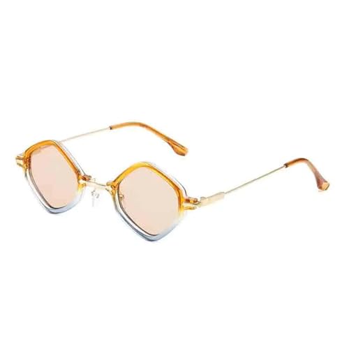 Lunettes de soleil rétro polygone femme mode UV400 accessoire luxe homme forme géométrique