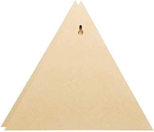 Spiritual Imagination MDF Board Triangle Shape (12In x 12In) 2.5 mm Unfinished Wooden Shape Art Panel Wood Boards for Crafts DIY Plaque Plank Cutout Blank Sign Tray Artist Painting Board Set of 2