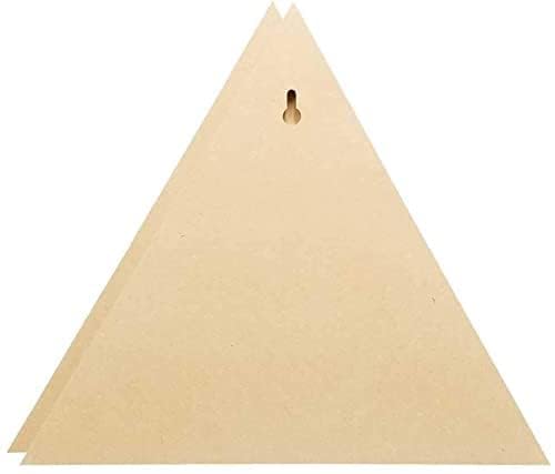 Spiritual Imagination MDF Board Triangle Shape (12In x 12In) 2.5 mm Unfinished Wooden Shape Art Panel Wood Boards for Crafts DIY Plaque Plank Cutout Blank Sign Tray Artist Painting Board Set of 2