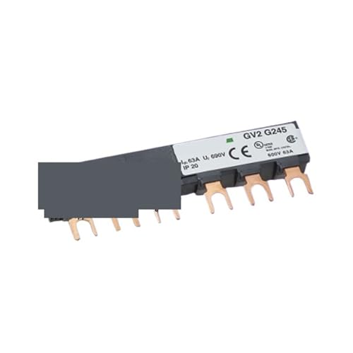 Barra colectora tipo peine GV2-G245 de 3 polos y 63 A con 2 tomas de 45 mm