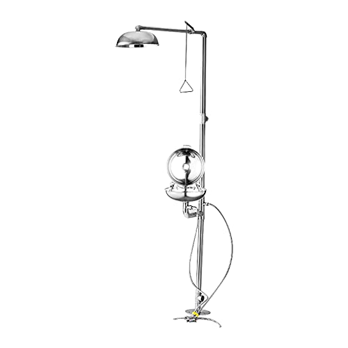 JIIPOREGJ Emergency Eye Wash Station, Eye Flush Shower Set with 12L/Min Eyewash Water Flow, Horizontal Mounted, for Lab Machinery Industries,Style2