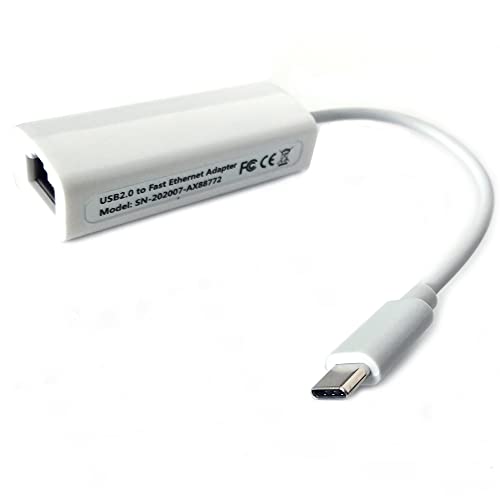 Ethernet Adapter USB C to RJ45 LAN Network Adapter for Nintendo Switch Wii Wii U MacBook Surface Notebook PC,Wired LAN Connection