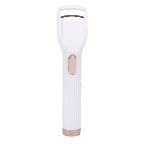 Fockety Rizador de pestañas calefactado para mujer, recargable, eléctrico 2 en 1, con ventilador y mango ergonómico, herramienta de maquillaje para secado de pegamento