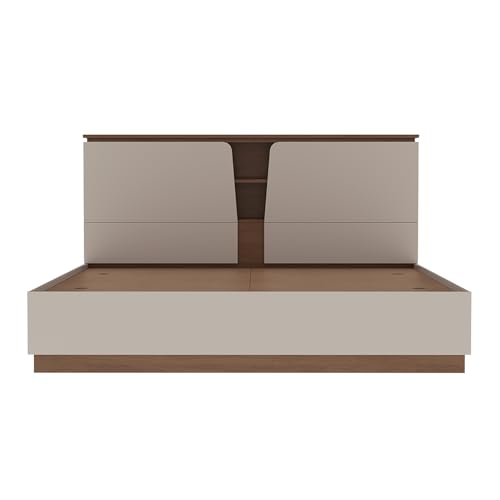 Image of Wakefit Bed | 3 Yr Warranty | King Size Bed, Comes with Storage Box, Noise-Free, Density: 680-750 kg /m, Termite & Borer Resistant, Fits Mattresses Up to 8 inches (Kora 78 x 72 - Columbian Walnut)