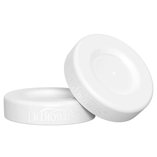 Dr. Brown's Silicone Baby Bottle Storage/Travel Caps, Secure Leakproof Lids, Fits 9 oz/270 mL and 5 oz/150 mL Silicone Bottles, BPA-Free, 2-Pack