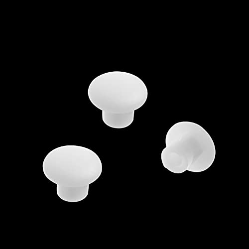 Image of MroMax 200Pcs Screw Cap Cover 3 /16inch Bottom Dia Fit for 4.5-5mm Diameter Hole Plastic Tube Cover Shelf Peg Hole Plugs for Cupboard Bookshelf Shelf Closet Cabinet Bracket Furniture Transparent Color