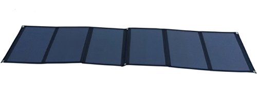 GGX ENERGY 120Watt SUNPOWER Folding Solar Panel Charger Cloth Bag for Laptop/12V Battery Portable Power for Camper 4WD Tourer RV (black)