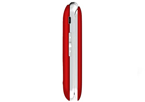 Telefono-Movil-Funker-C85-Easy-Comfort-Rojo-con-Tapa-para-Personas-Mayores-con-boton-SOS-y-Base-cargadora