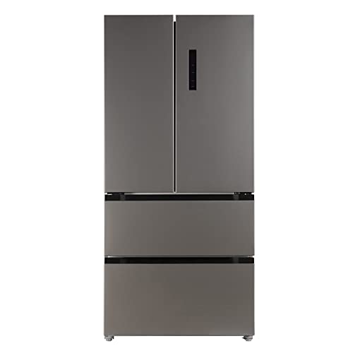 Avanti FFFDS175L3S FFFDS French Refrigerator Free Technology Prevents Frost Build-up, Large Capacity with Adjustable Shelves, Door Bins & Crisper Drawers, 17.5 cu. ft, Stainless Steel