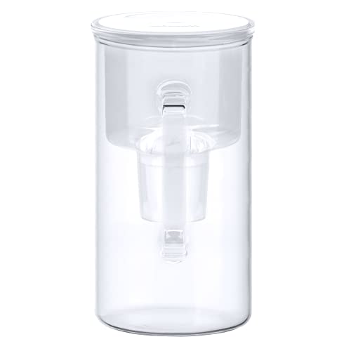 Wessper Glass Water Filter Jug + 1 Water Filter Cartridge, White, 3 Litres - Image 2