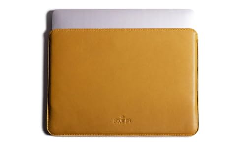 Pochette MacBook Air 13 Cuir Ambre idéale pour le bureau et voyage