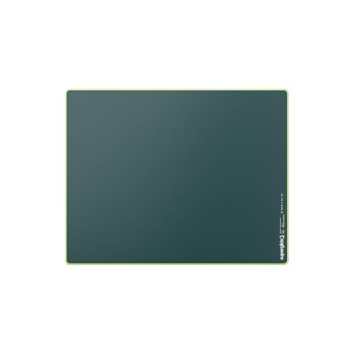 Image of Pulsar Gaming Gears Superglide Pad v3 Type-S - Alumino-Silicate Glass Gaming Mouse Pad, Soft R-Edge, Anti-Slip Silicone Base 330mmx260mm (M, Green)