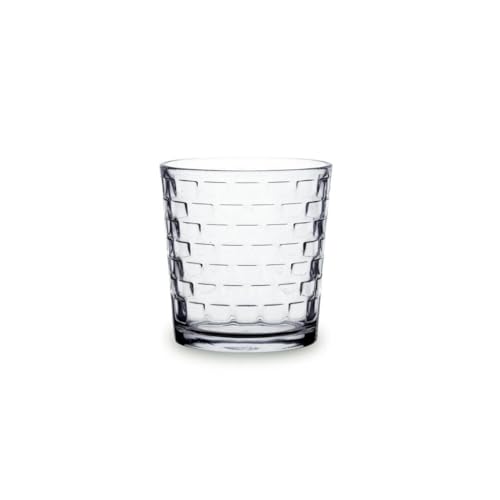 Quid Square Set 6 bicchieri bassi vetro 26 cl Sodo adatto frigorifero non adatto microonde ecologico