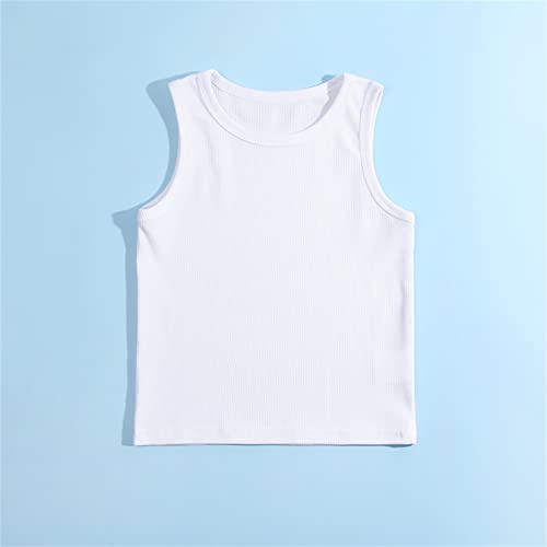 Boys Girls Ribbed Tank Tops Sleeveless Cotton Workout Dance Tank Tops Basic Undershirts Sleeveless Top for Gymnastics Sport3