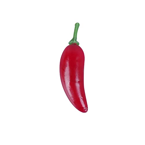 Haoyunlai 60Pcs Mini Fake Hot Chili Peppers, Simulation Artificial Lifelike Small Chili, Plastic Fake Vegetable For Photographic Props, Home Kitchen Decoration, Cabinet Ornament,Party Christmas Toy #TOP5