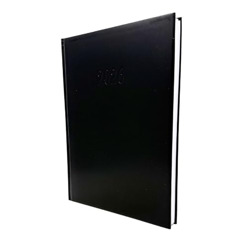 Buchkalender XL 2026 Wochenplaner Wochenkalender Chefplaner 1 Woche auf 2 Seiten 26,7 x 19,5 cm, Farbe:Schwarz