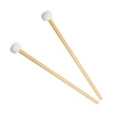 1 Pair Soft Felt Head Handle Drum Sticks Timpani Mallets