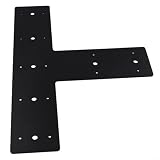 T-förmige Stahlhalterung, robuste Traversenplatte, Holzbalkenverbinder, 35,6 x 20,3 cm, flache Halterung für Pergola-Platte, Garten-Hardware-Krawatte