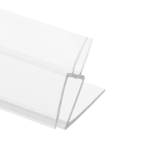 Prime-Line M 6256 Frameless Shower Door Bottom Seal for 1/4 in. Thick Glass Doors, Dual Flap and 45 Degree Drip Guard, 36 in., Clear Vinyl (Single Pack) by PRIME-LINE - Image 3