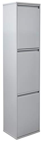 Poubelle de tri sélectif 3 seaux acier ARREGUI Basic gris 51 litres