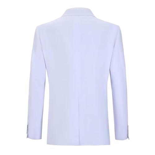 Mens 3 Piece Suit Slim Fit White Blazer Tuxedos for Prom Wedding Party Formal Dinner Jacket Dresswear Set STXZ0623