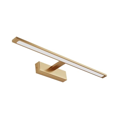 Braytron LED Spiegelleuchte Bad Spiegellampe Badlampe 60cm 3CCT IP44 Wandlampe Wandleuchte Schwarz/Chrom/Gold 12 Watt 900 Lumen (Gold)