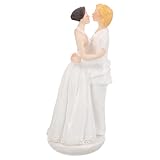 DOITOOL Wedding Cake Decoration 5.31 Inch Resin Couple Figurine Cake Pick for Valentine S Day Anniversary Engagement Party