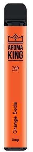 Aroma King Einweg Vape E-Shisha 0mg Nikotin, E-Zigarette mit 700 Züge / Puffs + Keyring (Orange Soda) Cover