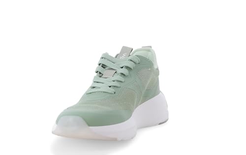 Baskets en tissu perforé vert Melluso chaussures basses légères femme - 3