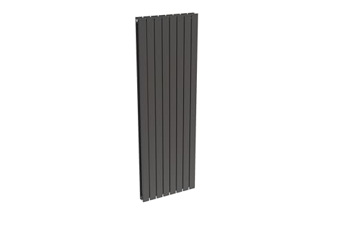 Radiateur anthracite mural eau chaude vertical acier double lame | 180 x 60 cm 2 464 Watt chauffage...