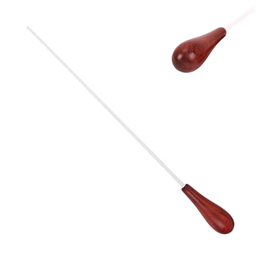 Bastón De Director Con Mango De Madera | Batuta De Director De Orquesta,Diseño Ergonomico Y Empuñadura Segura Para Clases De Tambor Y Orquesta Para Adultos