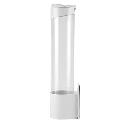 Yosoo Pull Type Cups Dispenser, Anti-Dust Plastic Paper Water Cup Holder Dispenser Rack Box Container Paste Mounting Water Dispenser for 50Pcs 7oz Cups Transparent