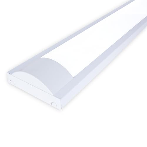 CLAR - Luminaria para Tubos LED 60cm, Pantalla Estanca 10W, 2 Tubos No Incluidos (Pack 1)